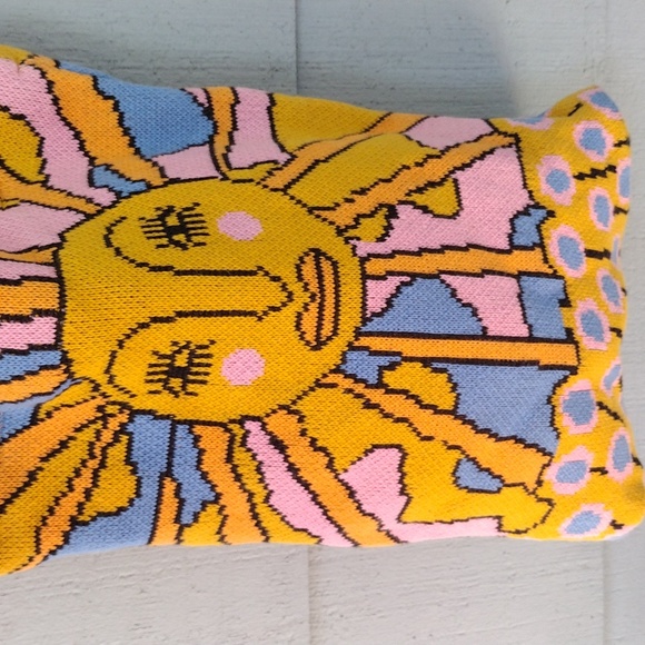 Sunshine Knit Tote Bag - Yellow, Pink, Blue - Picture 5 of 8